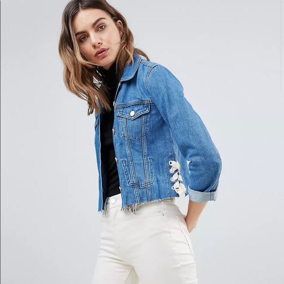 French Connection Blue Soft Lace Side - Picture 8 of 9